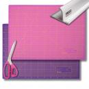 Schneidematte 3-lagig und selbstheilend - Farbe: Violett Pink Set - Größe: 450x600mm Schneidematte 3-lagig und selbstheilend - Farbe: Violett Pink Set - Größe: 450x600mm